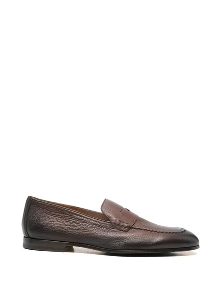  Doucal's Penny Leather Loafers - Brown 