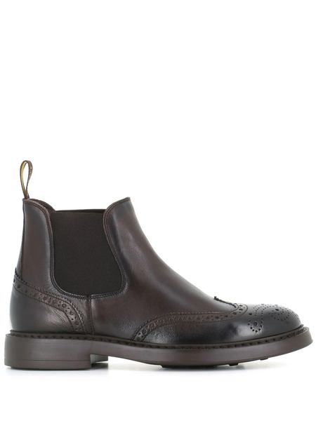  Doucal's Perforated Ankle Boots - Brown 