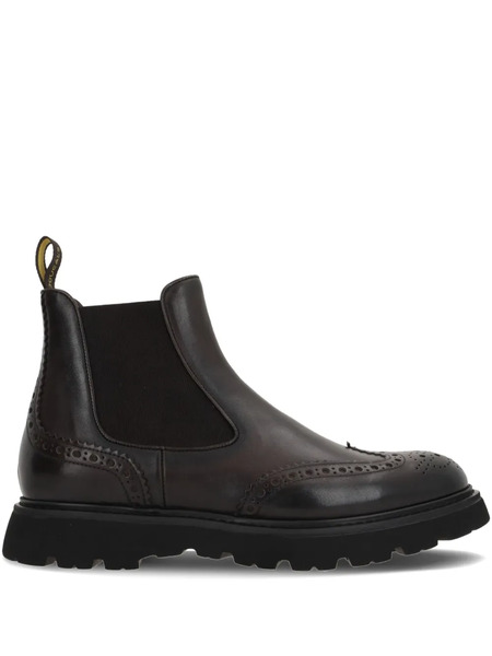  Doucal's Perforated-detail Chelsea Boots - Brown 