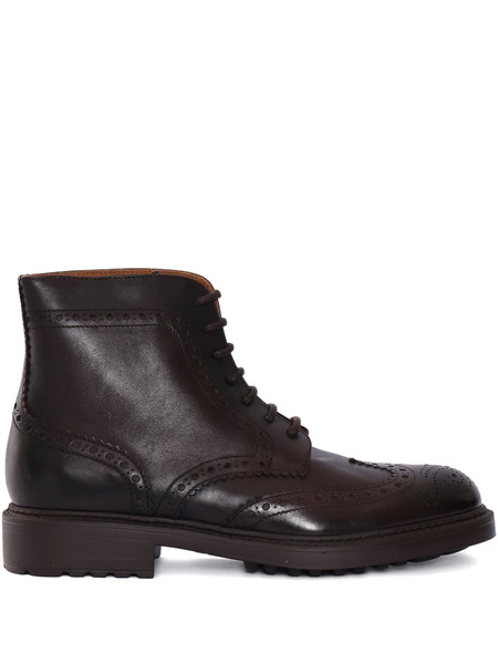  Doucal's Perforated-detailed Boots - Brown 