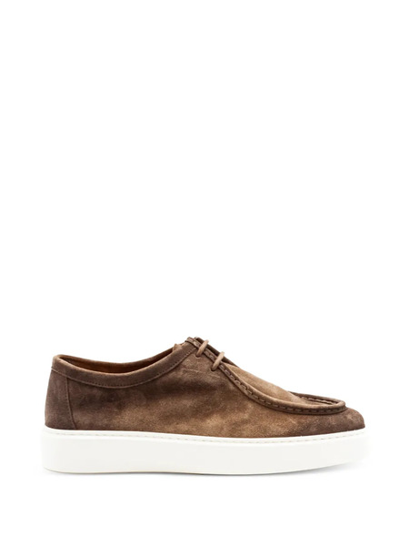  Doucal's Stitching Lace-up Sneakers - Brown 