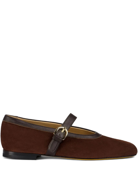  Doucal's Suede Ballet Flat - Brown 