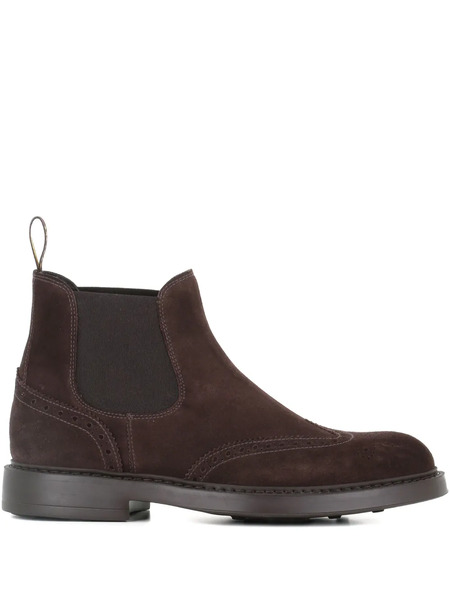 Doucal's Suede Brogue Boots - Brown 