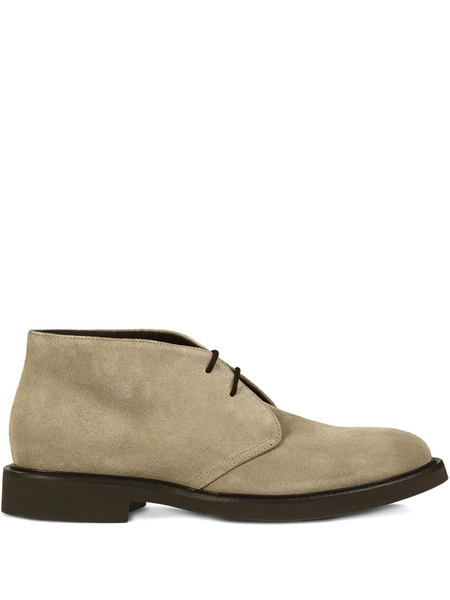  Doucal's Suede Lace-up Ankle Boots - Neutrals 