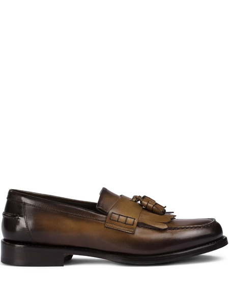  Doucal's Tassel-detailing Fringed Loafers - Brown 