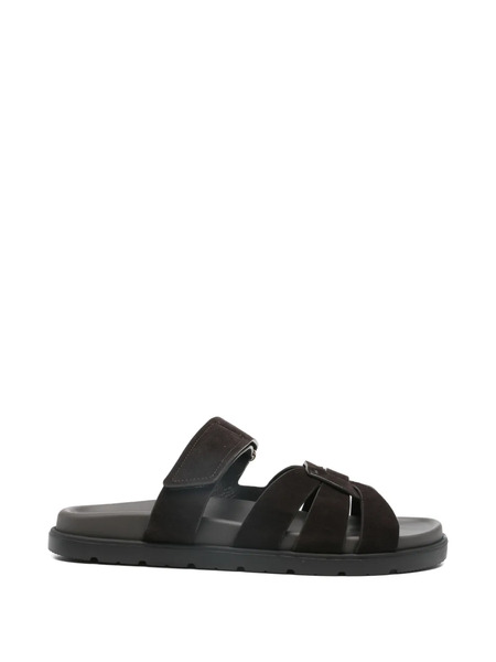  Doucal's Woven Suede Sandals - Brown 