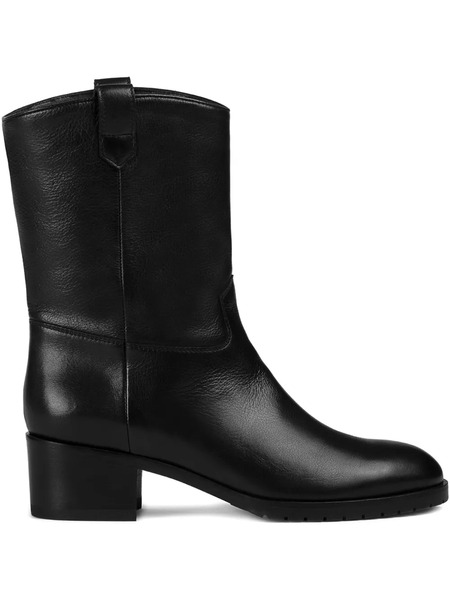  Doucal's Zip-up Leather Ankle Boots - Black 