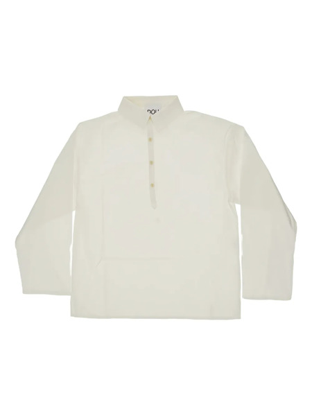  Doudou Et Compagnie Button-front Long-sleeves Polo Shirt - White 