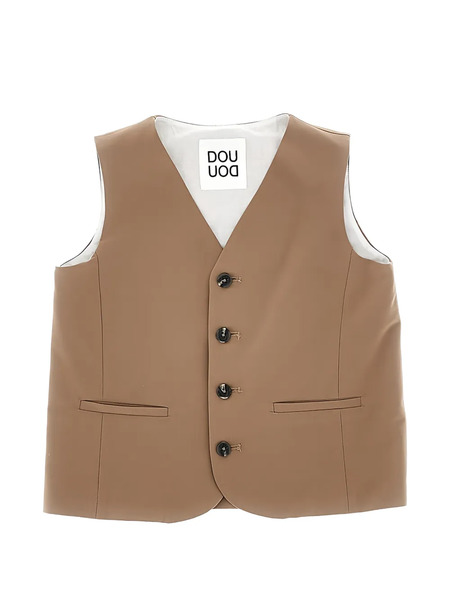  Doudou Et Compagnie Button Front Vest - Neutrals 