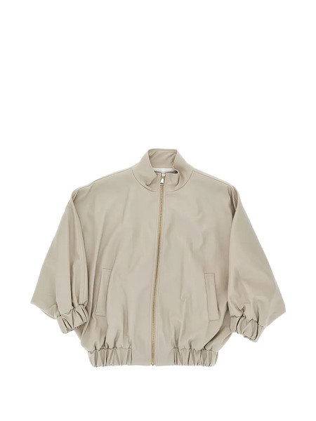 Doudou Et Compagnie Gathered Bomber Jacket - Neutrals 