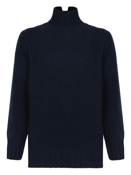  Douuod High-neck Sweater - Blue 