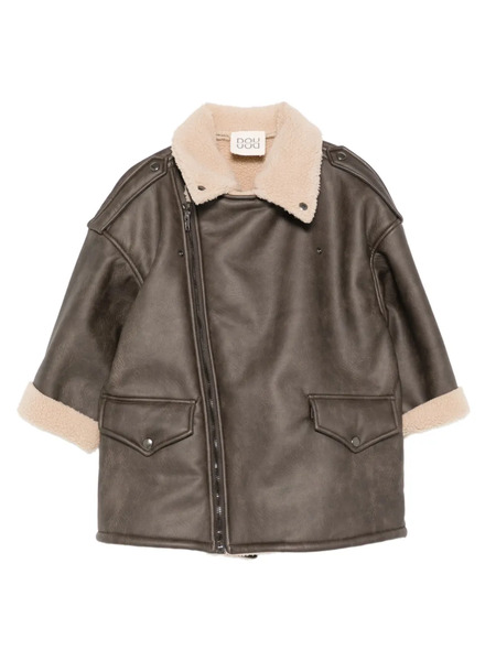  Douuod Kids Asymmetrical Zip-front Jacket - Brown 