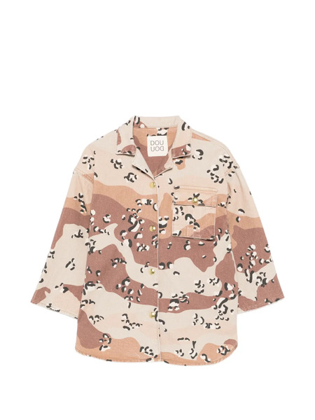  Douuod Kids Button-up Pocket Camouflage Jacket - Neutrals 