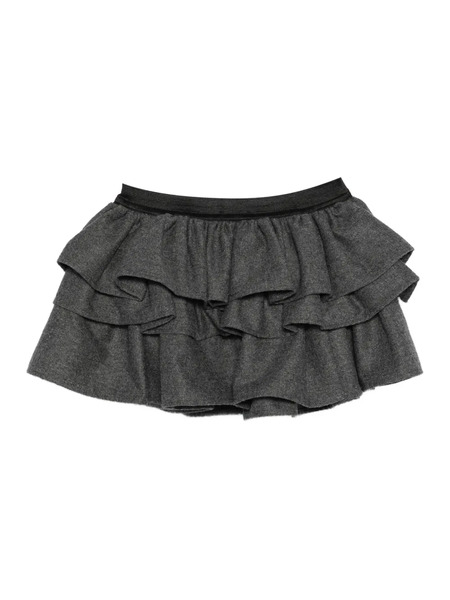  Douuod Kids Layered Ruffled Skirt - Grey 