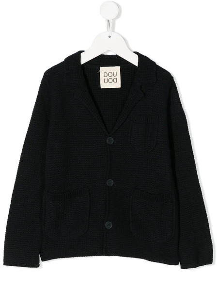  Douuod Kids Long-sleeve Knitted Blazer - Blue 