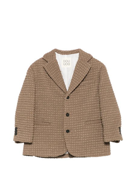  Douuod Kids Textured Blazer - Brown 