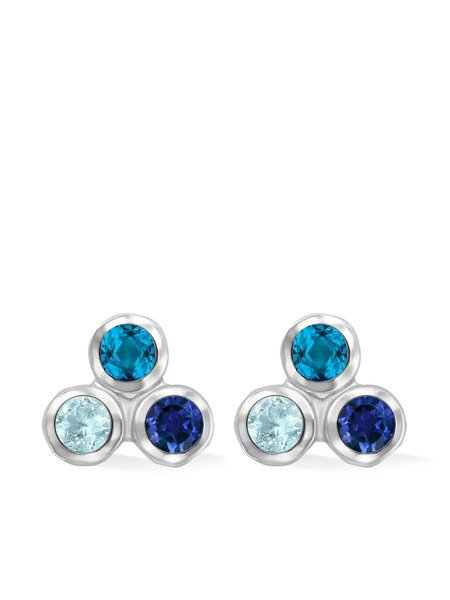  Dower And Hall 'blues' Array Trio Studs - Silver 