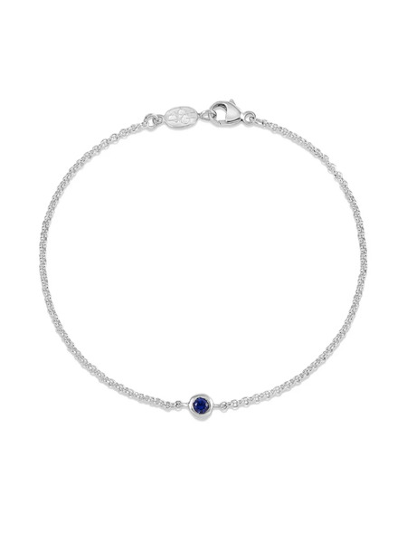  Dower And Hall Dewdrop Sapphire Chain Bracelet - Silver 