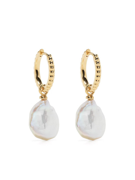  Dower And Hall Dotty Keshi Luna Hoops - Gold 