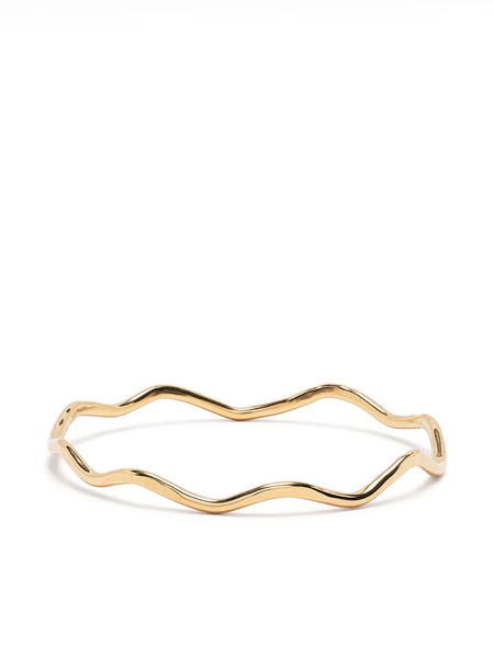 Dower And Hall Hammered Waterfall 3mm Bangle - Gold 