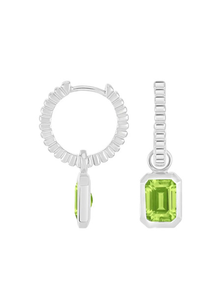  Dower And Hall Humbug Peridot Earrings - Silver 
