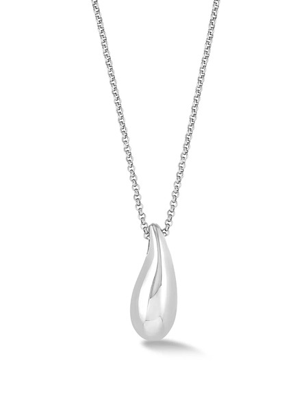  Dower And Hall Large Pebble Droplet Pendant - Silver 
