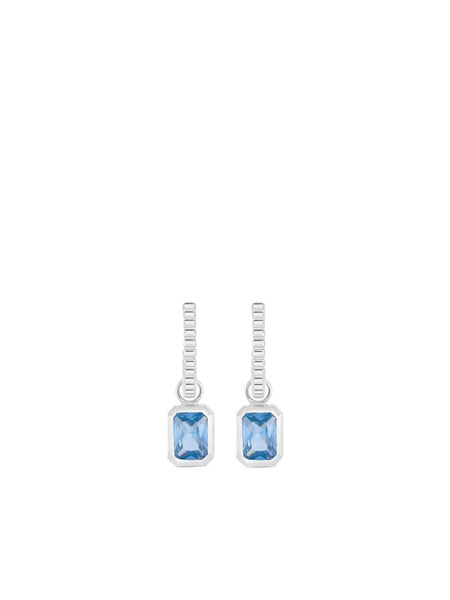  Dower And Hall Rectangular-gemstone Single Earring - Silver 