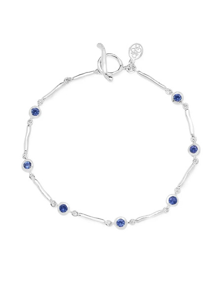  Dower And Hall Sapphire Dewdrops Link Bracelet - Silver 