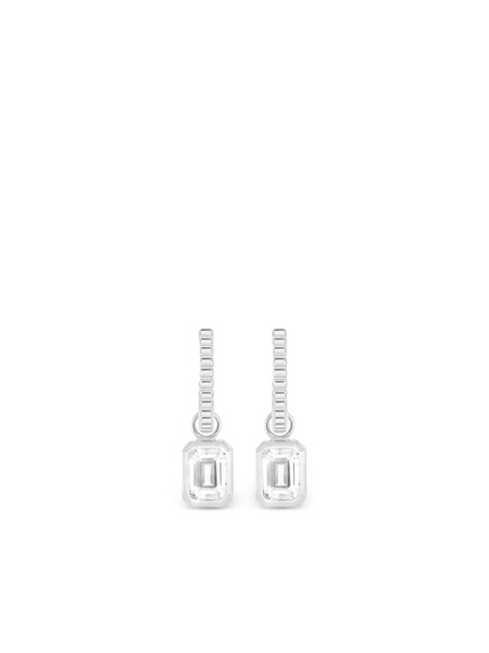  Dower And Hall Single Rectangular-cut Charm Earring - Silver 