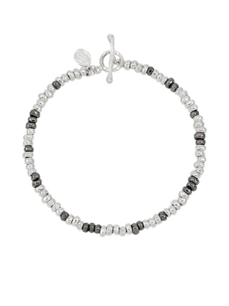  Dower And Hall Small Nugget Beaded Bracelet - Silver 
