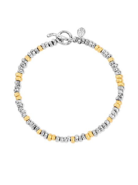  Dower And Hall Small Nugget Beaded Bracelet - Silver 