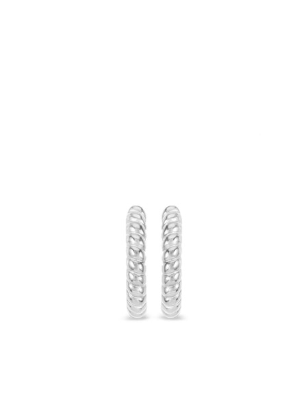  Dower And Hall Small Twist Hoop Earrings - Silver 