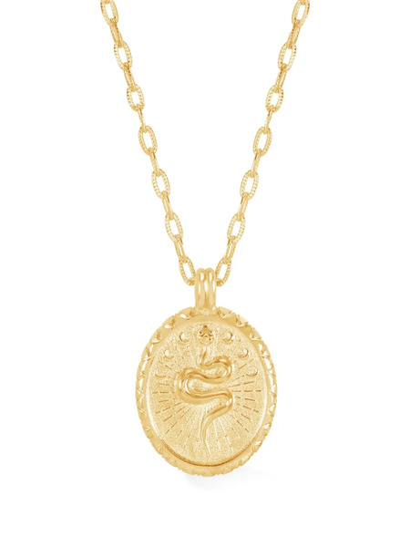  Dower And Hall Snake Talisman Necklace - Gold 