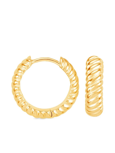  Dower And Hall Twist Huggie Hoops - Gold 