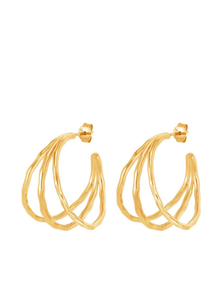  Dower And Hall Waterfall Hoops - Gold 