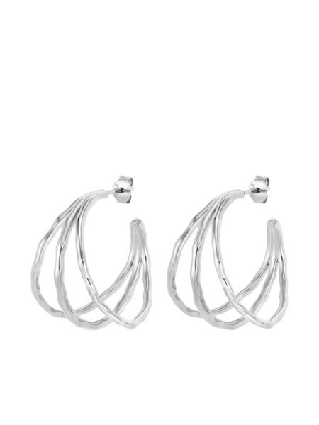  Dower And Hall Waterfall Hoops - Silver 