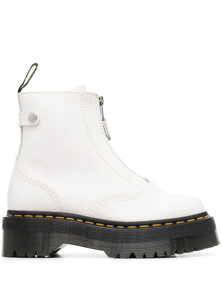  Dr. Martens 45mm Zip-front Chunky Boots - White 