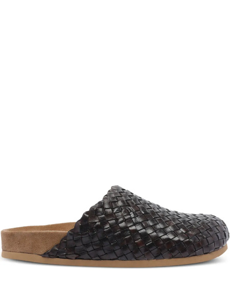  Dragon Diffusion Leather Mules - Brown 