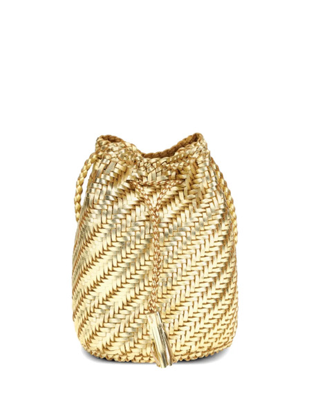  Dragon Diffusion Pompom Drawstring-detail Bucket Bag - Gold 