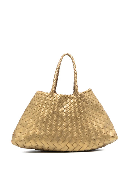  Dragon Diffusion Santa Croce Interwoven Tote Bag - Gold 