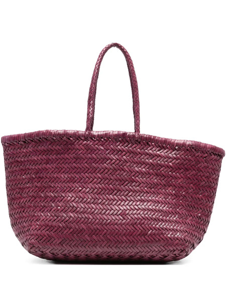  Dragon Diffusion Triple Jump Leather Tote Bag - Purple 