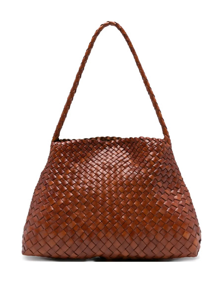  Dragon Diffusion Woven-leather Shoulder Bag - Brown 