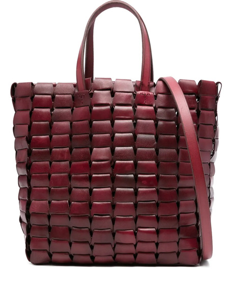  Dragon Diffusion Woven Leather Tote Bag - Red 