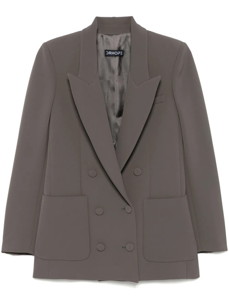  Drhope Double-breasted Blazer - Grey 