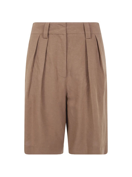  Drhope Pleated Shorts - Brown 