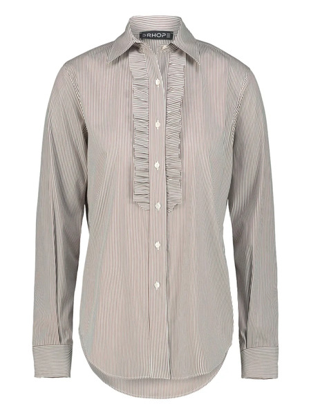  Drhope Ruffled Striped Shirt - Neutrals 