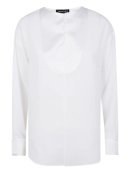  Drhope Satin Shirt - White 