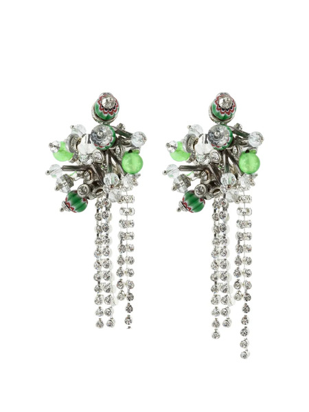  Dries Van Noten Beaded Drop Earrings - Silver 