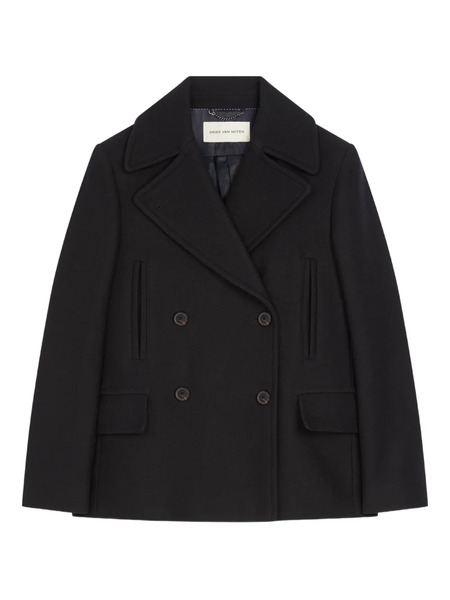  Dries Van Noten Double-breasted Wool-blend Jacket - Black 