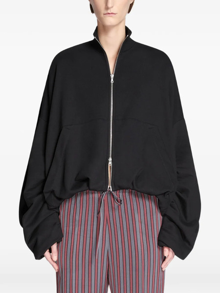  Dries Van Noten Draped Jersey Jacket - Black 